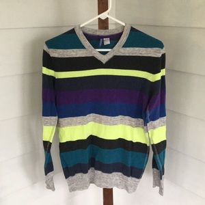 H and M Divided. Sweater. Neon Multi-stripe.